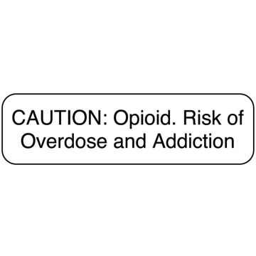 OPIOID ADDICTION, Medication Communication Label, 2-1/4" x 5/8"