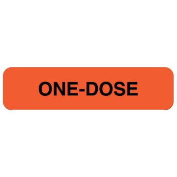 Dosage Related Label, 1-1/4" x 5/16"