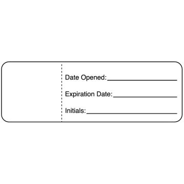 Date Opened Flag, 3" x 1"
