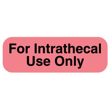 FOR INTRATHECAL USE, 1-1/2" x 1/2"