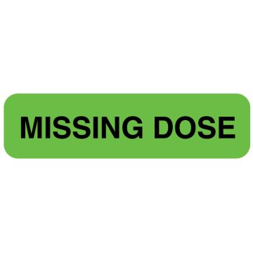 Dosage Related Label, 1-1/4" x 5/16"
