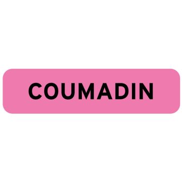 COUMADIN, Line Identification Label, 1-1/4" x 5/16"