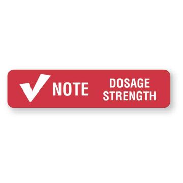 Dosage Information Label, 1-5/8" x 3/8"