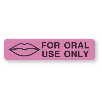 FOR ORAL USE ONLY, Medication Instruction Label, 1-5/8" x 3/8"