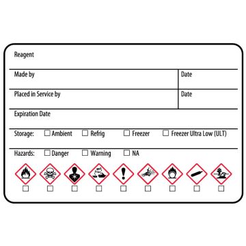 Reagent GHS Label, 3 x 2