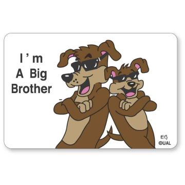 I'M A BIG BROTHER, Kids' Sticker, 3" x 2"