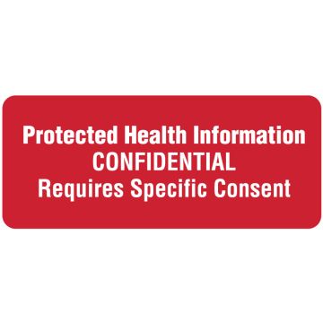 HIPAA Label, 3" x 1-1/4"