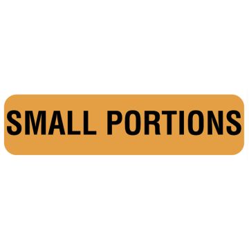 SMALL PORTIONS, Nutrition Communication Labels, 1-1/4" x 5/16"