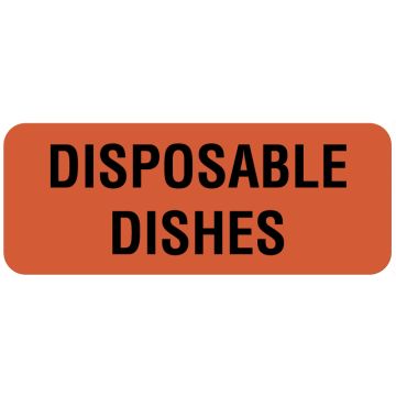 DISPOSABLE DISHES, Nutrition Communication Labels, 2-1/4" x 7/8"