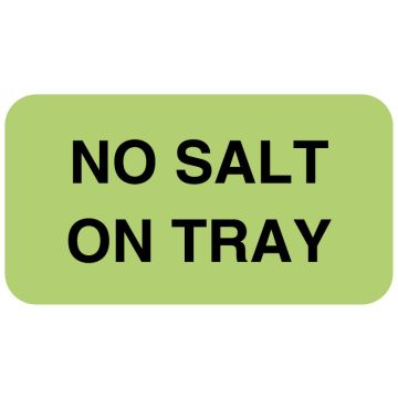 NO SALT ON TRAY, Nutrition Communication Labels, 1-5/8" x 7/8"