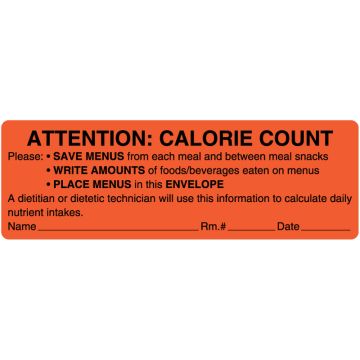 Calorie Count Labels, 6" x 2"