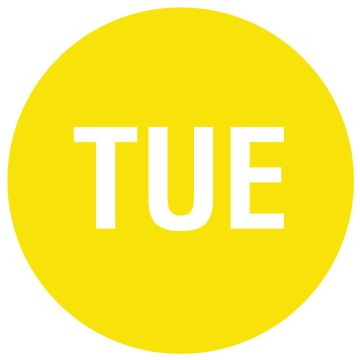 Tuesday Inventory Label, 7/8" x 7/8"