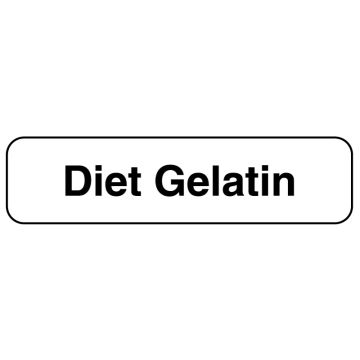 DIET GELATIN, Food Identification Labels, 1-1/4" x 5/16"