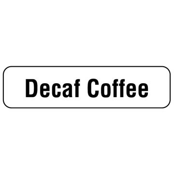 DECAF COFFEE, Beverage Identification Labels, 1-1/4" x 5/16"