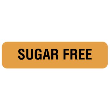 SUGAR FREE, Nutrition Communication Labels, 1-1/4" x 5/16"
