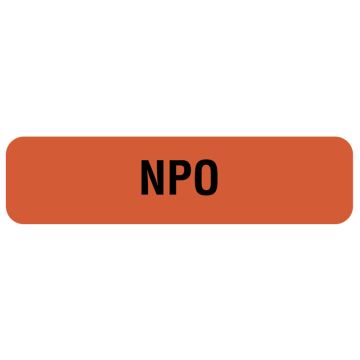 NPO, Nutrition Communication Labels, 1-1/4" x 5/16"