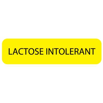 LACTOSE INTOLERANT, Nutrition Communication Labels, 1-1/4" x 5/16"