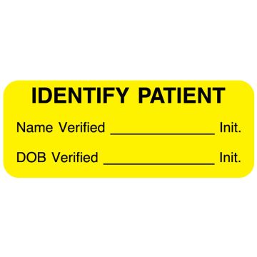 Identify Patient Label, 2-1/4" x 7/8"
