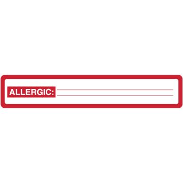 Allergy Alert Label, 5-1/2" x 1"