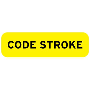 Code Stroke Label, 1-1/4" x 5/16"
