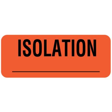 Isolation Labels, 2-1/4" x 7/8"
