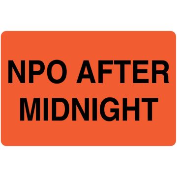 NPO Label, 4" x 2-5/8"