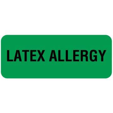 Latex Allergy Alert Label, 2-1/4" x 7/8"