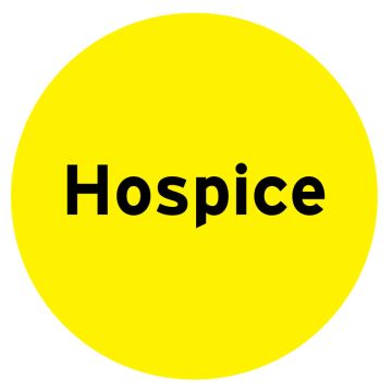 HOSPICE, Communication Label, 1" Circle