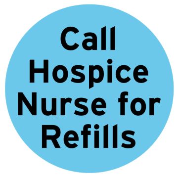 CALL HOSPICE, Communication Label, 1" Circle