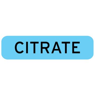 Citrate Label, 1-1/4" x 5/16"