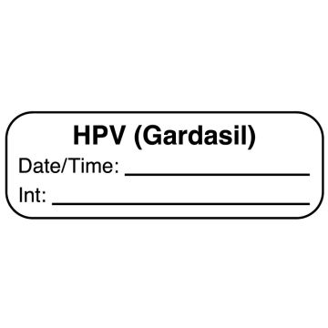 HPV GARDASIL, 1-1/2" x 1/2"