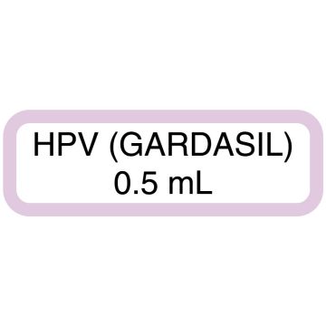 HPV GARDASIL 0.5mL, 1-1/2" x 1/2"