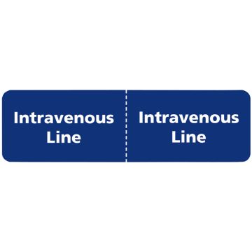 I.V. Line Identification Label, 3" x 7/8"