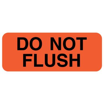 DO NOT FLUSH, IV Label, 2-1/4" x 7/8"