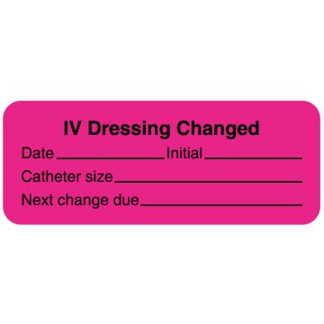 I.V. Site Care Label, 2-1/4" x 7/8"