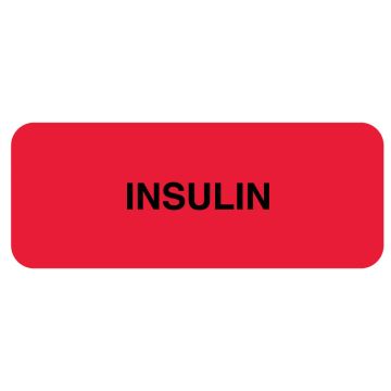 Medication ID Label, INSULIN 2 1/4" x 7/8