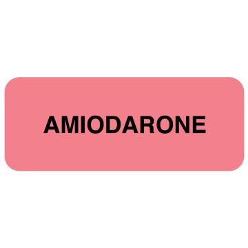 Medication ID Label, AMIODARONE  2 1/4" x 7/8