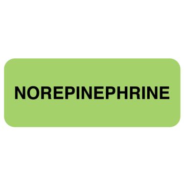 Medication ID Label, NORepinephrine 2 1/4" x 7/8