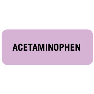 Medication ID Label, ACETAMINOPHEN 2-1/4" X 7/8"