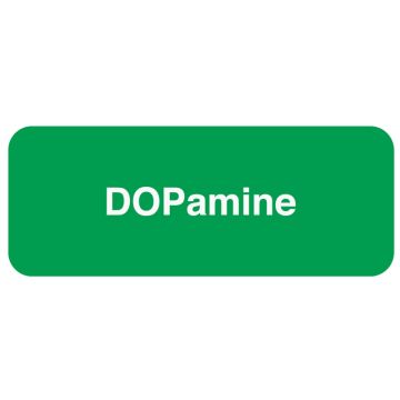 Medication ID Label, DOPamine  2-1/4" X 7/8"