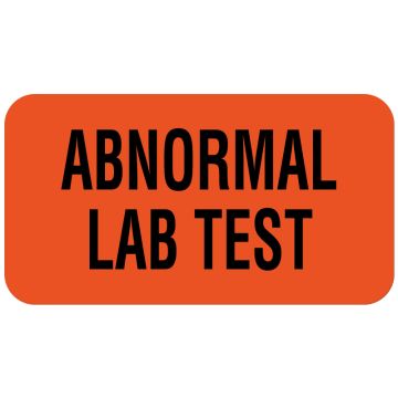 Lab Test Label, 1-5/8" x 7/8"