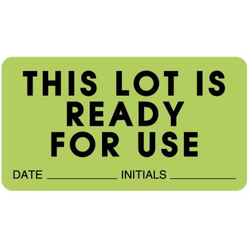 Quality Control Label, 3" x 1-5/8"