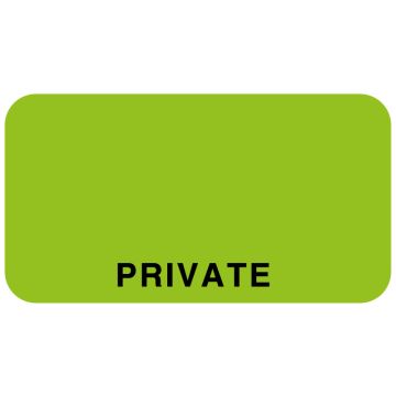 Permanent Fluorescent Green Private Label, 1-5/8" x 7/8"