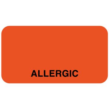 Allergy Alert Label, 1-5/8" x 7/8"