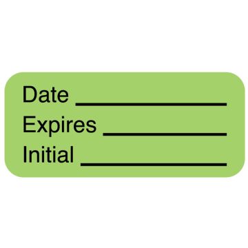 DATE EXPIRES Label, 7/8" x 3/8"