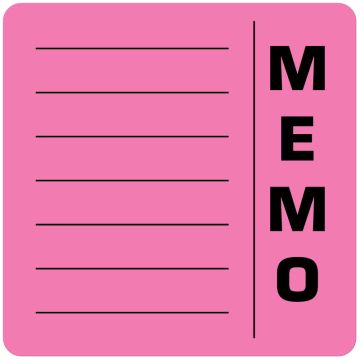 Memo Note Label, 2-1/2" x 2-1/2"