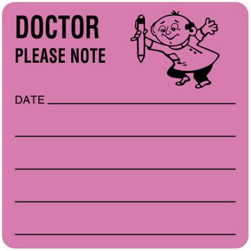 Doctor Reminder Labels, 2-1/2" x 2-1/2"