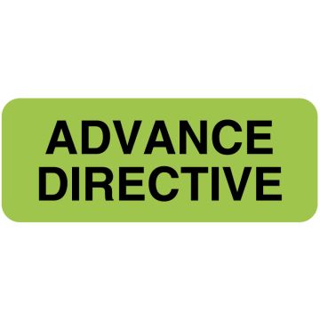 Advance Directive Label, 2-1/4" x 7/8"