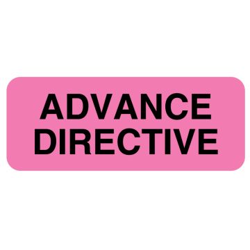 Advance Directive Label, 2-1/4" x 7/8"