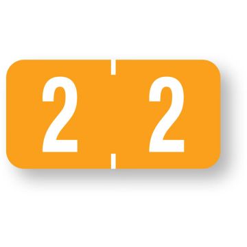 Numeric File Folder Label - Tab 1277 Compatible, 1" x 1/2"